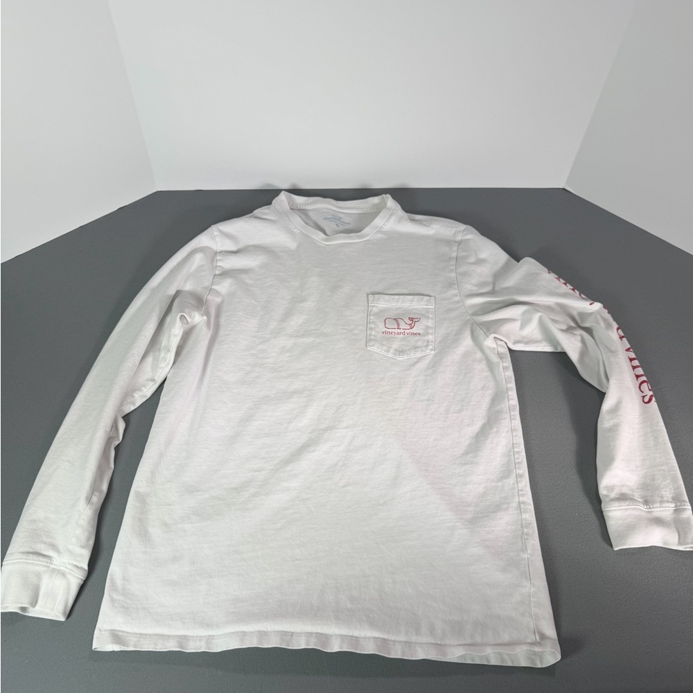 Vineyard Vines White and Red Long Sleeve Tee (Teen 18xl, women’s small)…with hat - Picture 3 of 13